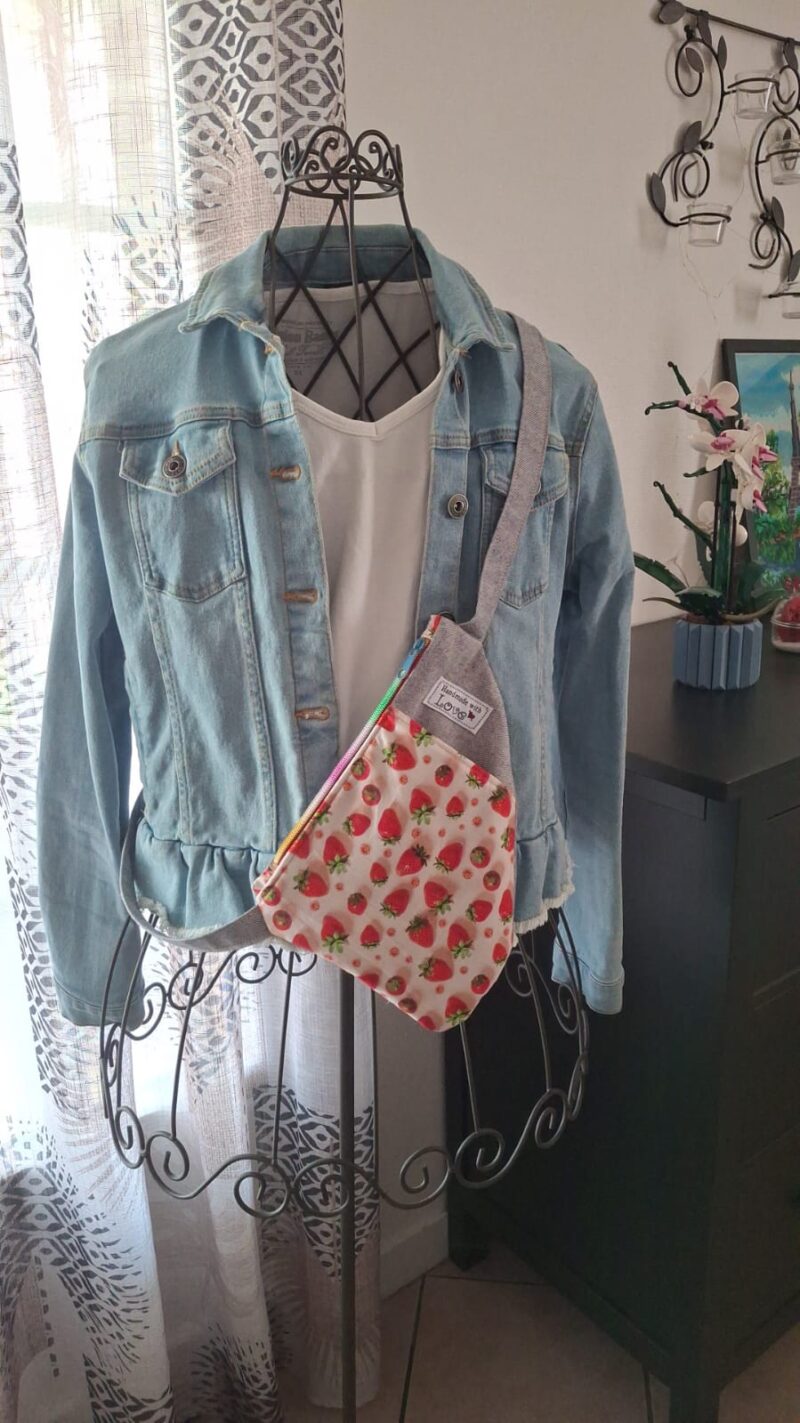 Patron sac banane plat modèle fraise Patron sac banane plat modèle fraise