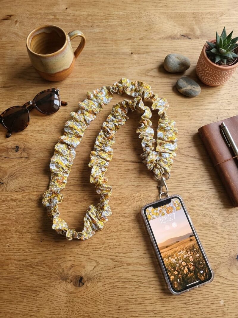 Cordon téléphone - Fleuri jaune Cordon téléphone - Fleuri jaune